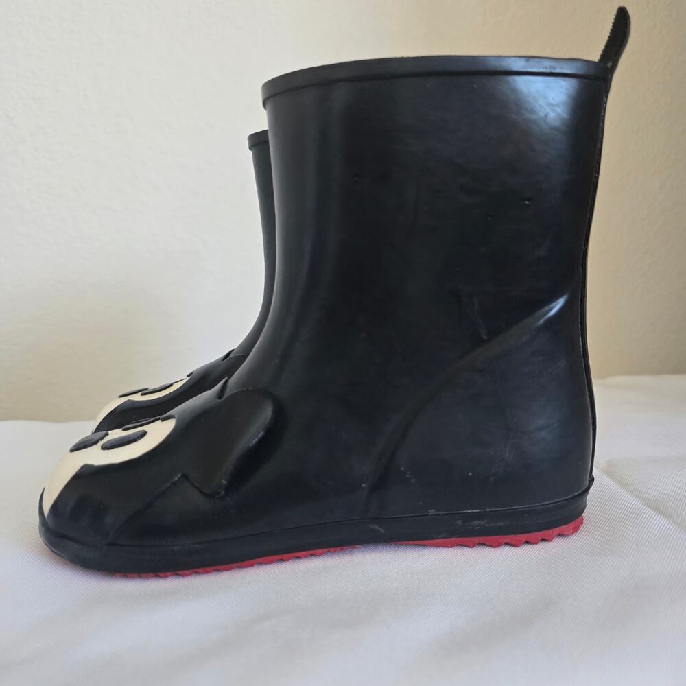 Disney Mickey Mouse Rainboots Kids Toddler 18cm US 11 Black Made in Japan - Picture 2 of 6